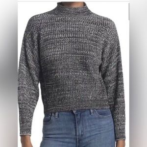Abound Sz M black and white marl sweater NWT